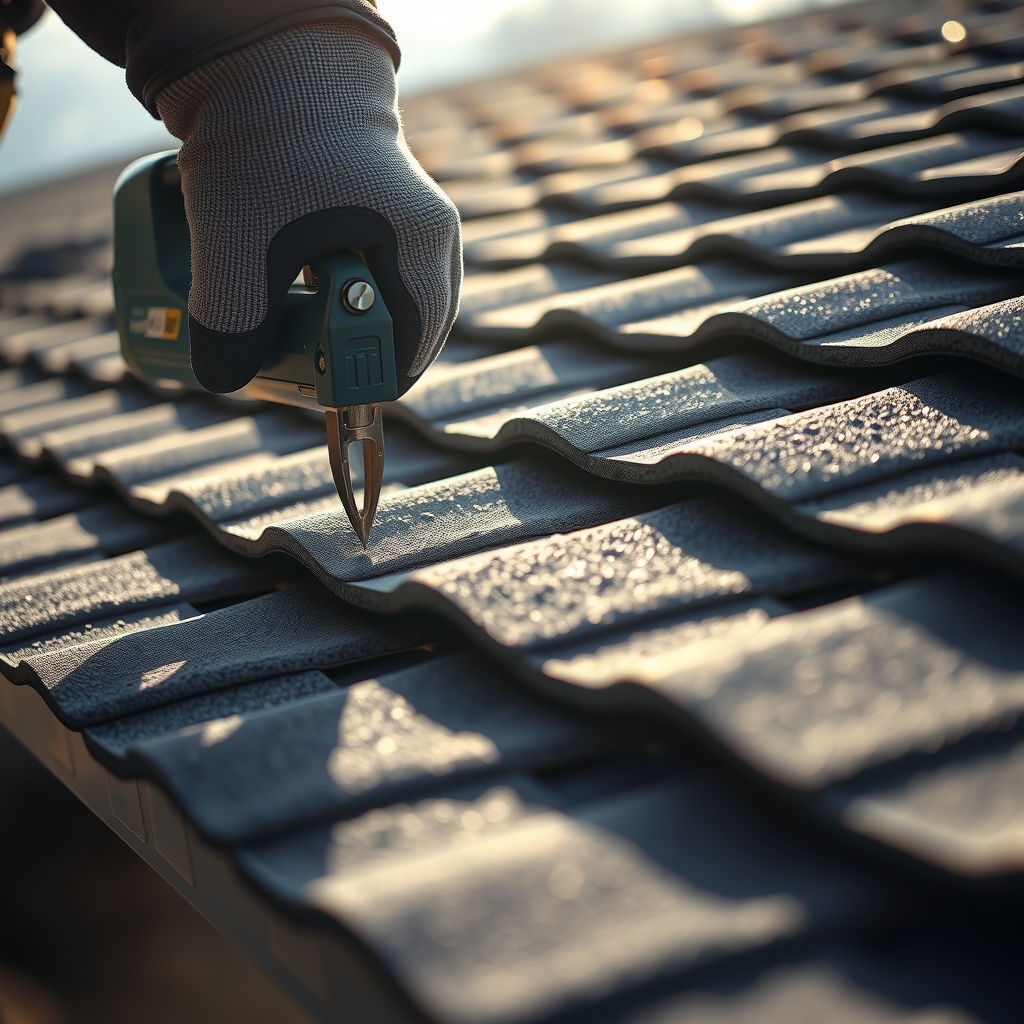 Hand-set tile, one course at a time